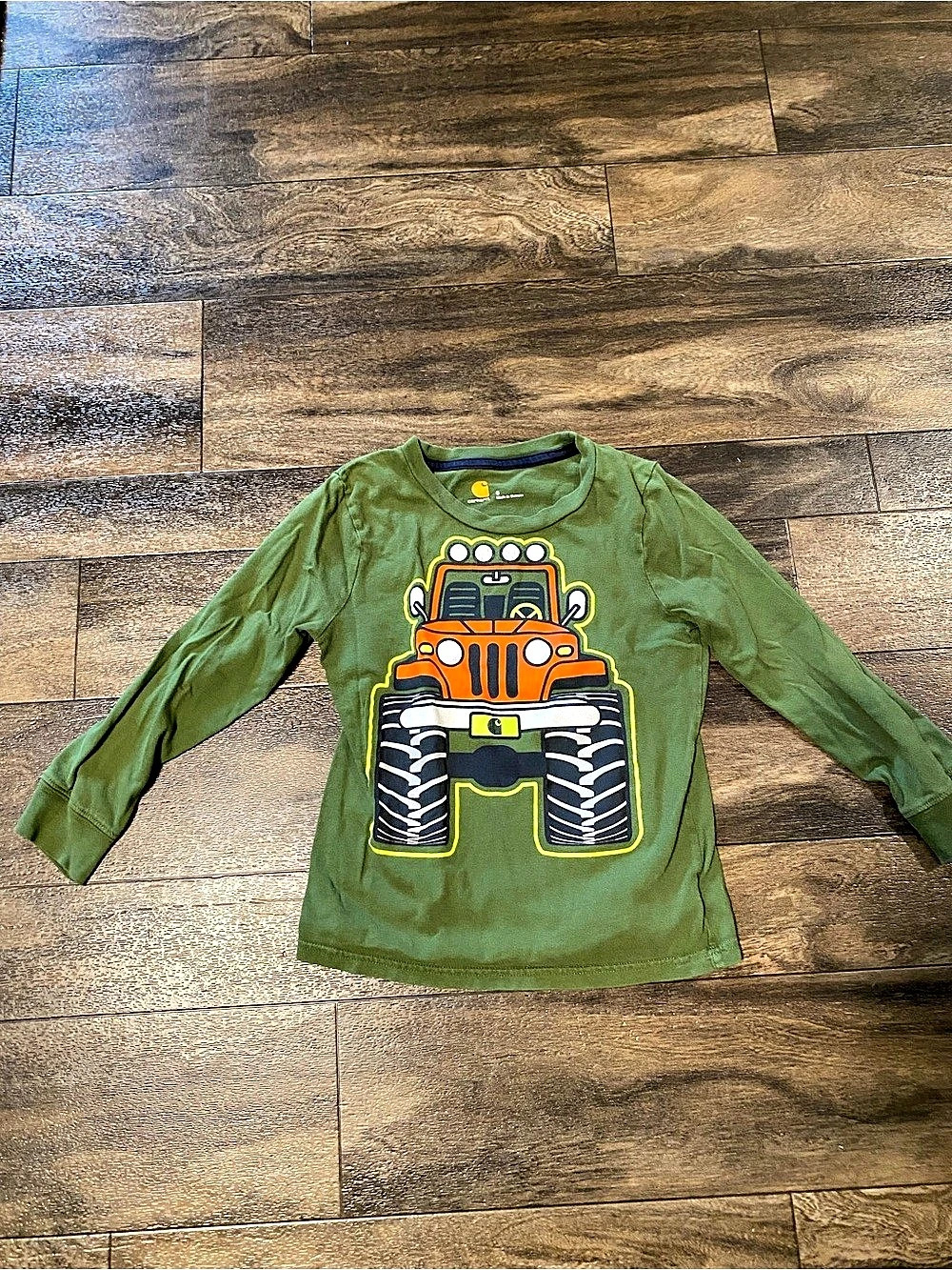 Carhartt Boys' Long-Sleeve Utility Vehicle Pocket T-Shirt Green
